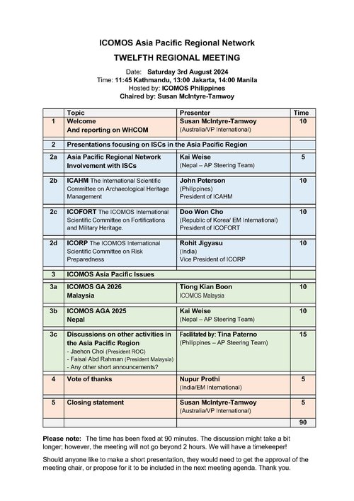 Meeting Agenda