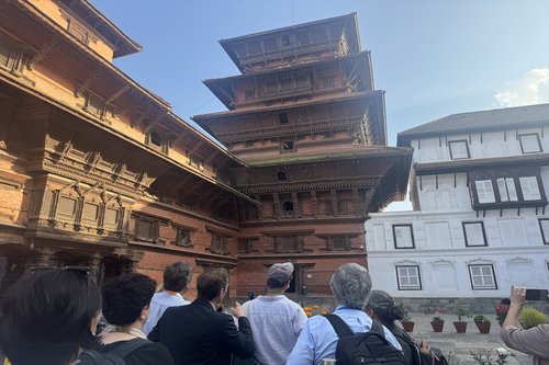 写真2 サイトビジットの様子:バサンタプル・バワン(2025年10月)