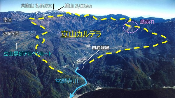 図１　立山カルデラ全景